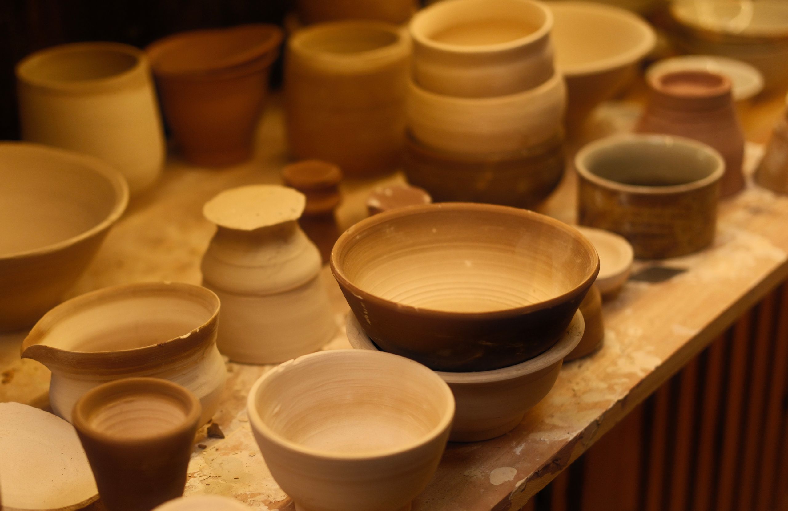Pottery bowl tools clay
